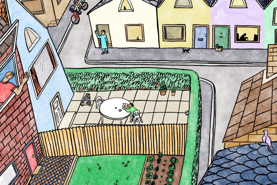 Llun / Image: George Manson ‘Give', I’m thinking of you Drawing showing arts and health related activity