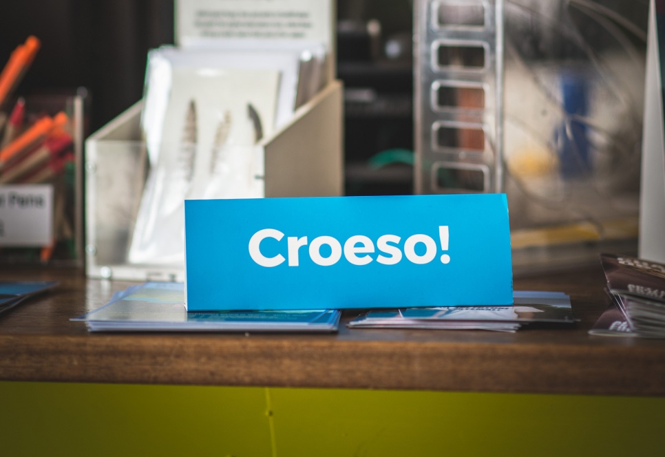 Croeso sign